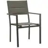 Image de vidaXL Chaises de jardin 2 pcs. Textilène et acier Gris et Anthracite