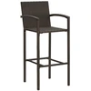 Image de vidaXL Tabouret de bar 4 pcs rotin poly marron
