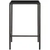 Image de vidaXL Table de bar de jardin brune 70x70x110 cm Poly rotin et verre