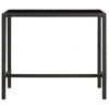 Image de vidaXL Table de bar de jardin marron 130x60x110 cm Poly rotin et verre