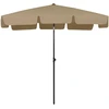 Image de vidaXL Parasol de plage Taupe 200x125 cm