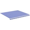 Image de vidaXL Tissu de store bleu et blanc 4x3,5 m