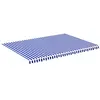 Image de vidaXL Tissu de store bleu et blanc 5x3,5 m