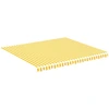 Image de vidaXL Tissu de store jaune et blanc 4x3,5 m