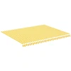Image de vidaXL Tissu de store jaune et blanc 4,5x3,5 m