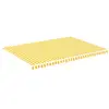 Image de vidaXL Tissu de store jaune et blanc 5x3,5 m