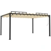 Image de vidaXL Pergola avec toit à lamelles 3x4 m Crème Tissu et aluminium