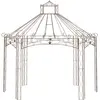 Image de vidaXL Pavillon de jardin marron antique 400x258x378 cm fer
