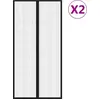Image de vidaXL Rideaux de porte moustiquaires 2 pcs. Aimant Noir 220x100 cm