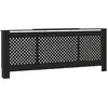Image de vidaXL MDF Habillage de radiateur noir 205 cm