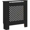 Image de vidaXL MDF Habillage de radiateur noir 78 cm