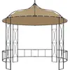 Image de vidaXL Pavillon 300x290 cm Taupe Rond