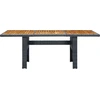 Image de vidaXL Table de jardin gris foncé Poly rotin et bois massif d'acacia