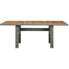 Image de vidaXL Table de jardin gris clair Poly rotin et bois massif d'acacia
