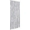 Image de vidaXL Rideau moustiquaire gris et blanc 90x200 cm chenille
