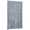 Image de vidaXL Rideau anti-insectes bleu et blanc 118x220 cm chenille