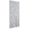 Image de vidaXL Rideau moustiquaire blanc et gris 90x200 cm chenille