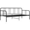 Image de vidaXL Canapé-lit Cadre de lit noir métal 90x200 cm