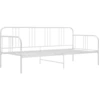 Image de vidaXL Schlafsofa Bettgestell Weiß Metall 90x200 cm
