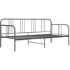 Image de vidaXL Canapé-lit Cadre de lit Gris Métal 90x200 cm