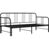 Image de vidaXL Lit de jour extensible Noir Métal 90x200 cm