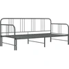 Image de vidaXL Canapé-lit Cadre de lit Gris Métal 90x200 cm