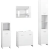 Image de vidaXL Ensemble de meubles de salle de bain 4 pièces blanc en bois composite