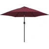 Image de vidaXL Parasol avec éclairage LED Mât en acier 300 cm rouge bordeaux