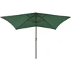 Image de vidaXL Parasol avec LED et mât en acier Vert 2x3 m