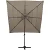 Image de vidaXL Parasol avec mât en aluminium 4 couches Taupe 250x250 cm