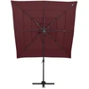 Image de vidaXL Parasol avec mât en aluminium 4 couches rouge bordeaux 250x250 cm