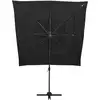 Image de vidaXL Parasol avec mât en aluminium 4 plis noir 250x250 cm
