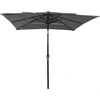 Image de vidaXL Parasol avec mât en aluminium 3 couches anthracite 2,5x2,5 m