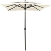 Image de vidaXL Parasol avec mât en aluminium 3 couches couleur sable 2x2 m
