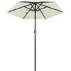 Image de vidaXL Parasol avec mât en aluminium 3 couches couleur sable 2 m
