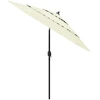 Image de vidaXL Parasol avec mât en aluminium 3 couches couleur sable 2,5 m