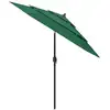Image de vidaXL Parasol avec mât en aluminium 3 couches vert 2,5 m