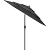 Image de vidaXL Parasol avec mât en aluminium 3 couches anthracite 2,5 m
