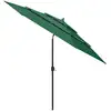 Image de vidaXL Parasol avec mât en aluminium 3 couches vert 3 m