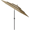 Image de Parasol avec mât en aluminium 3 couches Taupe 3 m