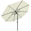 Image de vidaXL Parasol avec mât en aluminium 3 couches couleur sable 3,5 m