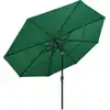 Image de vidaXL Parasol avec mât en aluminium 3 couches vert 3,5 m