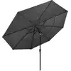 Image de vidaXL Parasol avec mât en aluminium 3 couches anthracite 3,5 m