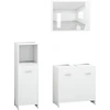 Image de vidaXL Ensemble de meubles de salle de bain 3 pièces blanc en bois composite