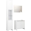 Image de vidaXL Ensemble de meubles de salle de bain 3 pièces blanc en bois composite
