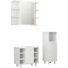 Image de vidaXL Ensemble de meubles de salle de bain 3 pièces blanc en bois composite