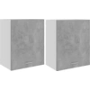 Image de vidaXL Armoires suspendues 2 pcs. Lyon gris béton 50x31x60 cm Bois composite