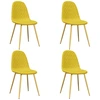 Image de vidaXL Chaises de salle à manger 4 pcs jaune moutarde velours