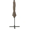 Image de vidaXL Parapluie avec éclairage LED 300 cm Taupe