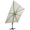 Image de vidaXL Parapluie avec éclairage LED 300 cm blanc sable